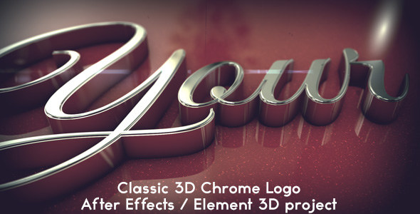 Classic 3D Chrome Logo - Element 3D