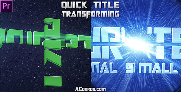 Quick Title Transforming (Mogrt)