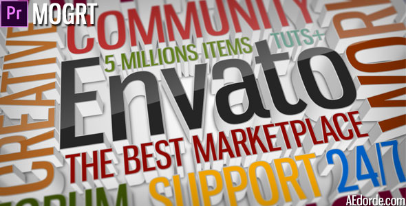 Multipurpose Clean 3D Text to Title Mogrt